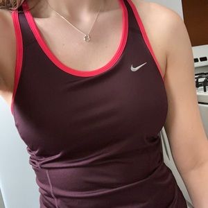 NWT burgundy Nike tank top